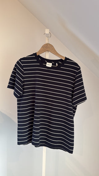 SKALL - Loui Regular Tee - Navy/White Stripe