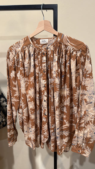 Feeka - Veda Blouse - Blockprint Vison