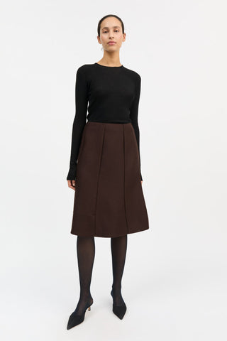 SKALL - Eva Skirt - Dark Brown