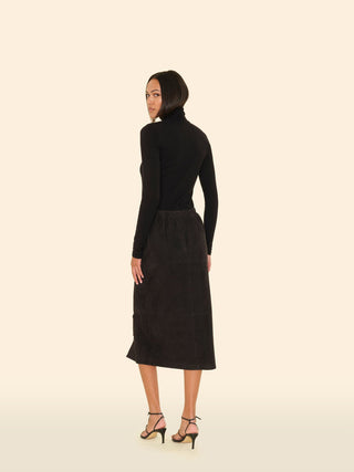 XIRENA - Bonnie Leather Skirt - Black