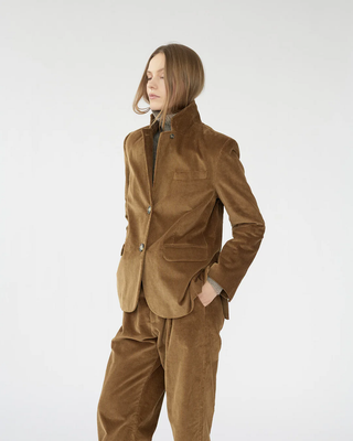 AF Agger - Corduroy Straight Blazer - Cognac