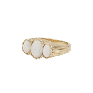 All The Luck in the World - Cherie Goldplated Ring Oval - White