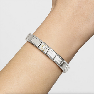 Nomination - Link Cold & Zirconia STAR GOLD & WHITE