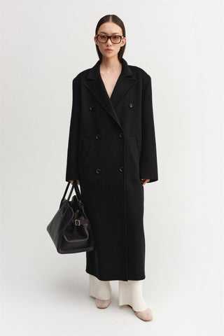 ALMADA LABEL - Deja Double-Breasted Coat - Black