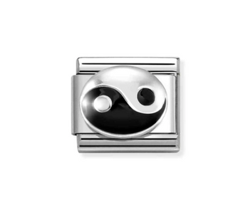 Nomination - Link SYMBOLS enamel and 925 sterling silver TAO YING YANG