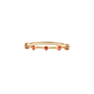 All The Luck in the World - Cherie Goldplated Ring Twisted Dots - Orange