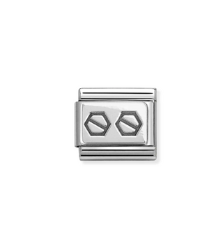 Nomination - Link PLATES 925 sterling silver HEX SCREWS