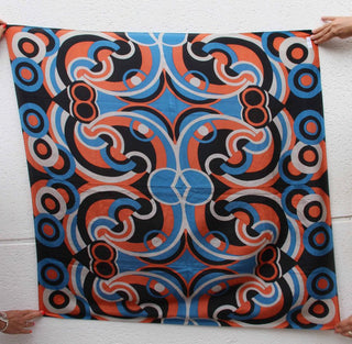 LES BELLES VAGABONDES - Carré Soie Bubble - Noir