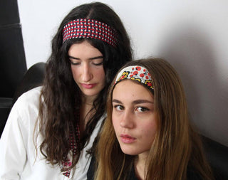 LES BELLES VAGABONDES - Bandeau Jardin Anglais - Bleu