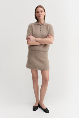 ALMADA LABEL - Maika Collar T-Shirt - Nougat