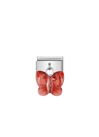 Nomination - Link Charm CRYSTAL BUTTERFLY RED