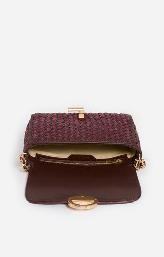 VANESSA BRUNO - Medium Moon Bag - Bordeaux