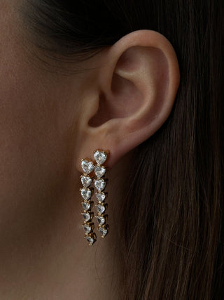 Pico Copenhagen - Crystal Heart Studs - Clear