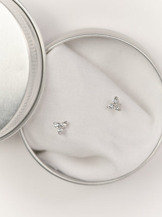 Englund1917 - Clover Studs - Silver