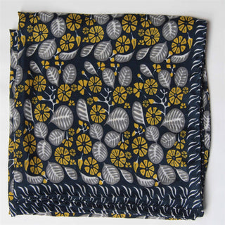 LES BELLES VAGABONDES - Carré Soie Bahia -  Marine