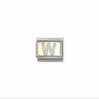 Nomination - Link GLITTER LETTER 18k Gold W