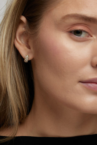 Englund1917 - Sparkling Huggie Hoops - Gold