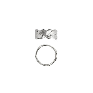 STINE A - Gold Splash Lava Ring - Silver