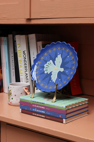 All The Luck in the World - Plate Blue With Moon and Bird