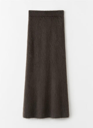 ALMADA LABEL - Umi Brushed Cashmere Skirt - Chocolate