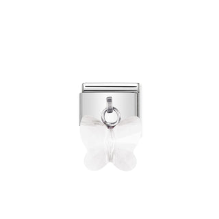Nomination - Link Crystal BUTTERFLIES WHITE CHARM