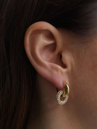 Pico Copenhagen - Emmeline Crystals Hoops - Clear