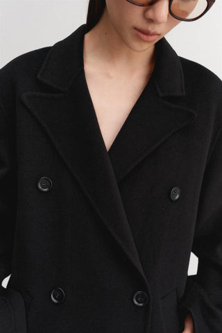 ALMADA LABEL - Deja Double-Breasted Coat - Black