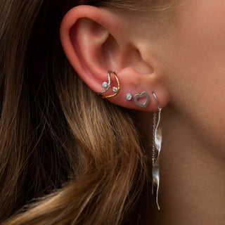 STINE A - Big Dot Earring - Silver