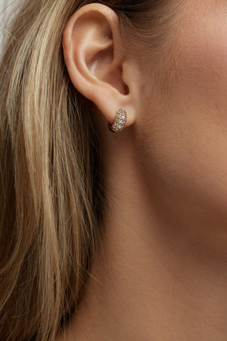 Englund1917 - Sparkling Huggie Hoops - Gold