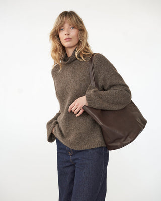 AF Agger - Leather Tote Bag - Brown