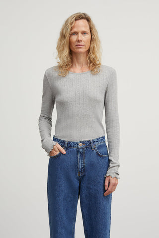 SKALL - Edie Blouse - Grey Melange