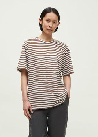 AIAYU - Classic Circular Tee Striped - Mix Coffee
