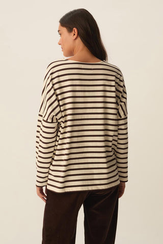 DES PETITS HAUTS - Filly Sweatshirt - Ecru/Coffee