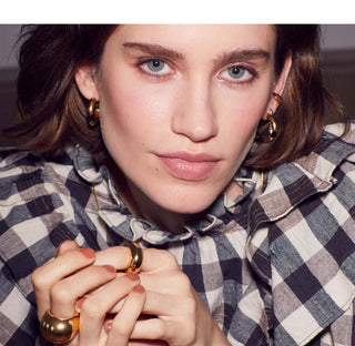 Feeka - Grace Blouse - Carreau Noir/Ebene