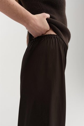 ALMADA LABEL - Bias Satin Pants - Chocolate