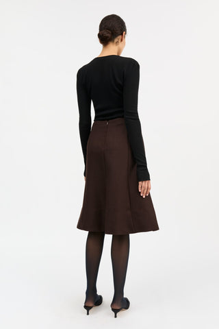 SKALL - Eva Skirt - Dark Brown