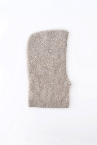 THE CURATED - The Fluffy Cashmere Balaclava - Greige