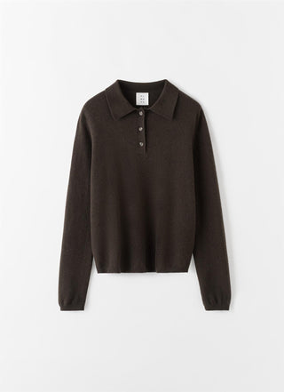 ALMADA LABEL - Minou Collar Sweater - Chocolate