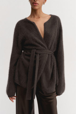 ALMADA LABEL - Aria Cardigan - Chocolate