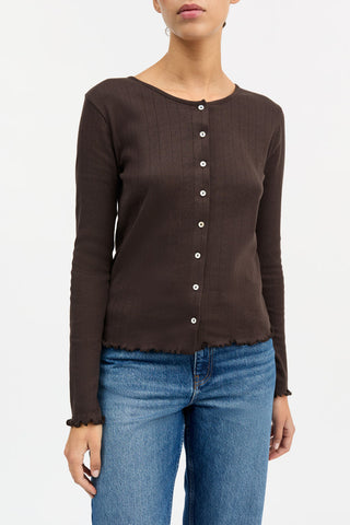 SKALL - Edie Cardigan - Dark Brown