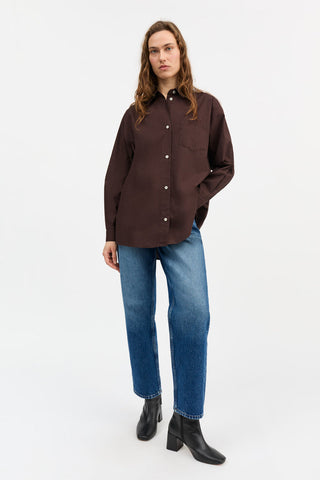 SKALL - Edgar shirt - Dark Brown