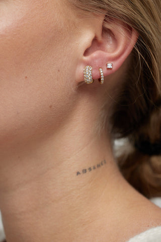 Englund1917 - Sparkling Huggie Hoops - Gold