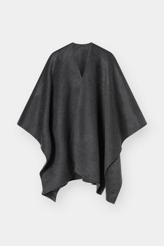 THE CURATED - The Cashmere Cape - Charcoal Grey