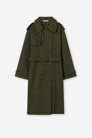 MKDT STUDIO - Catrin Trench Coat - Dark Green