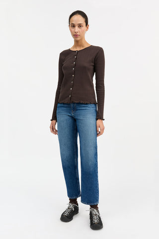 SKALL - Edie Cardigan - Dark Brown