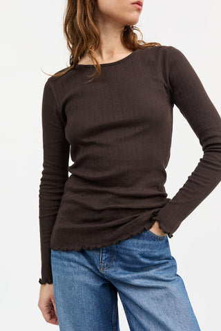 SKALL - Edie Blouse - Dark Brown