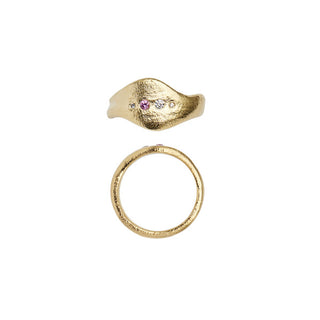 STINE A - Ile de Lamour Ring W/Stones - Gold