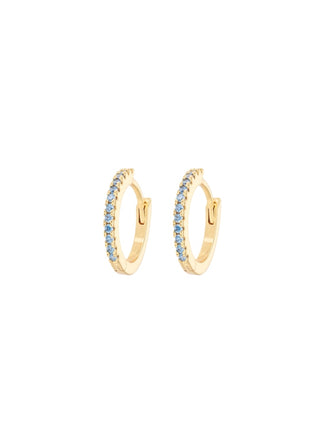Emilia by Bon Dep - Medium Hoops - Blue