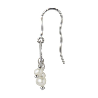 STINE A - Big Silver Splash Earring - Elegant Pearls - Silver