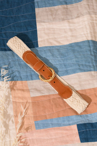 DES PETITS HAUTS - Peyton Belt - Ecru